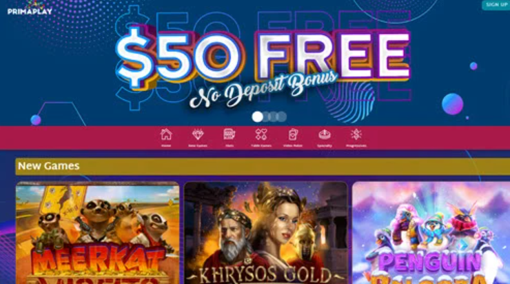 Get a no deposit bonus at PrimaPlay Casino! 2